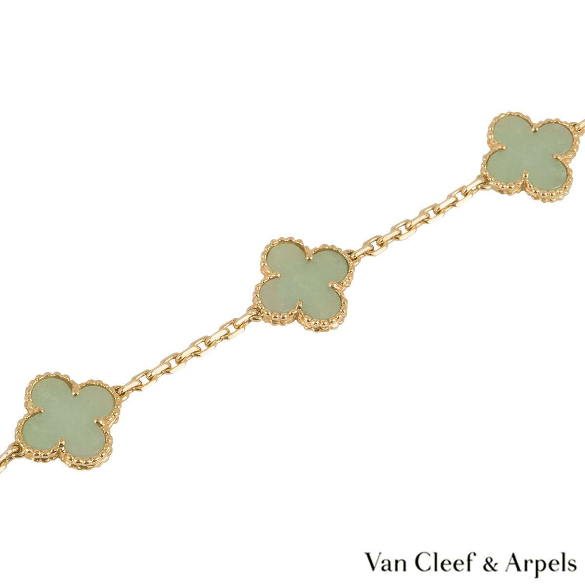 Vintage alhambra yellow gold bracelet Van Cleef & Arpels Green in Yellow  gold - 21829000